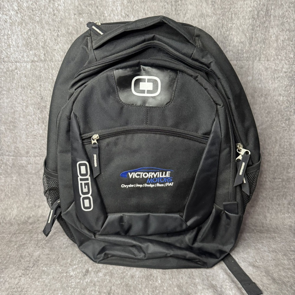 Ogio Backpack Black Tech Pocket Embroidered Victorville Motors 411042.03